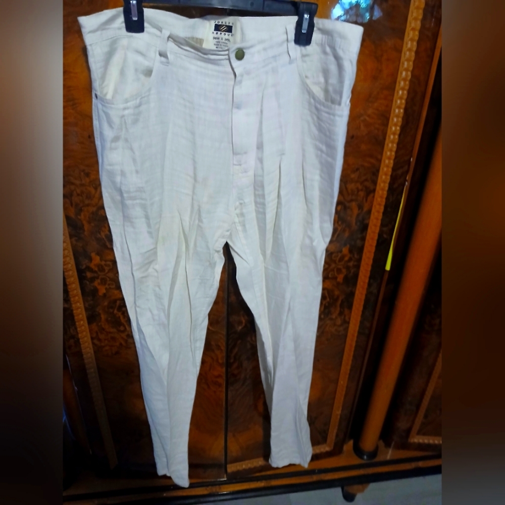 JOSEPH ABBOUDn's White Pants 100%LINEN